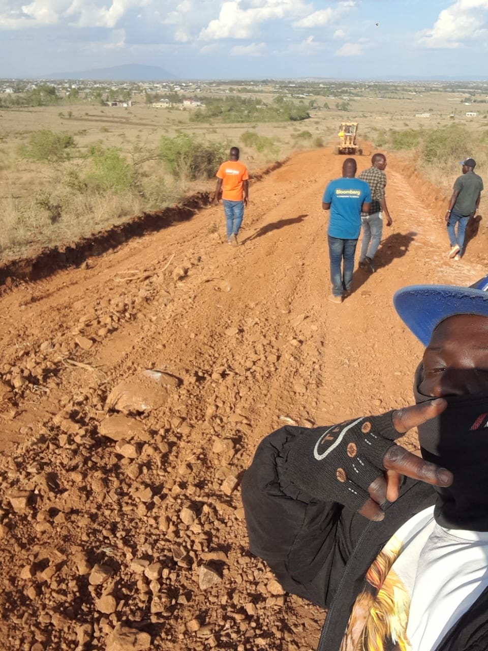 Road development in a growing land area in Athi River